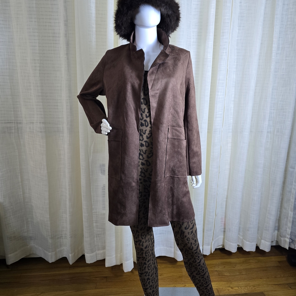Elegant Brown Women's Trench Coat